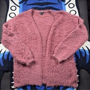 Women's Pink Fuzzy Sweater